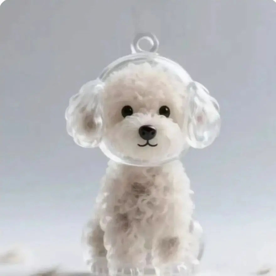 Pet Hair Memorial Keychain – Cat and Dog Keepsake Pendant