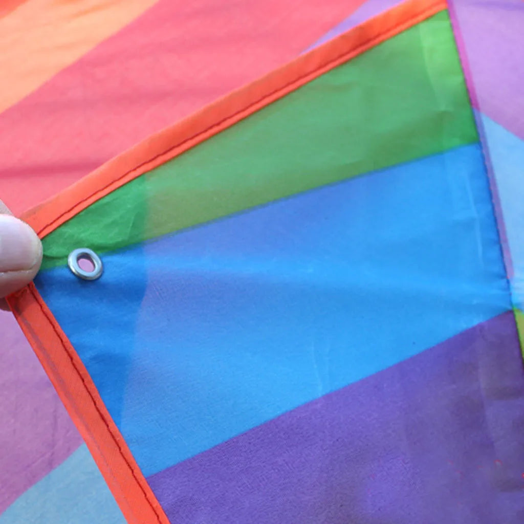 Rainbow Kite Nylon Outdoor Flying Toy with 30M String