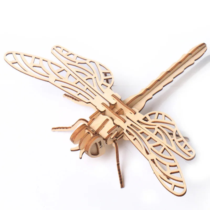 3D Insect Puzzle Wooden Educational Assembly Model for Kids