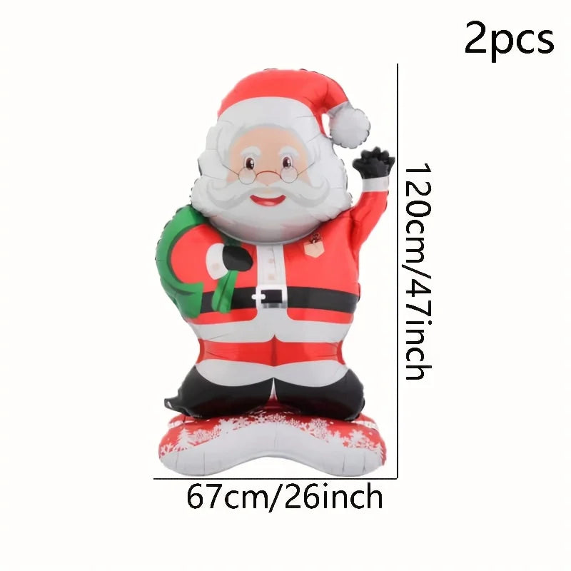 Standing Santa Foil Balloon Christmas Party Decoration 1/2 Pcs