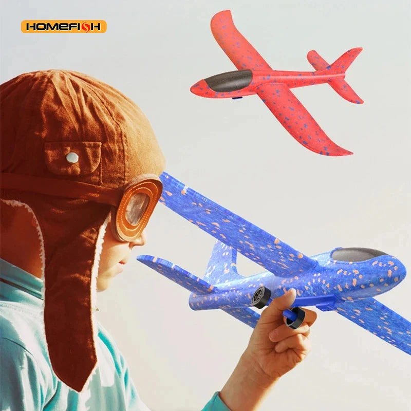 Foam Glider Airplane Toy Hand Launch Outdoor Flying Plane