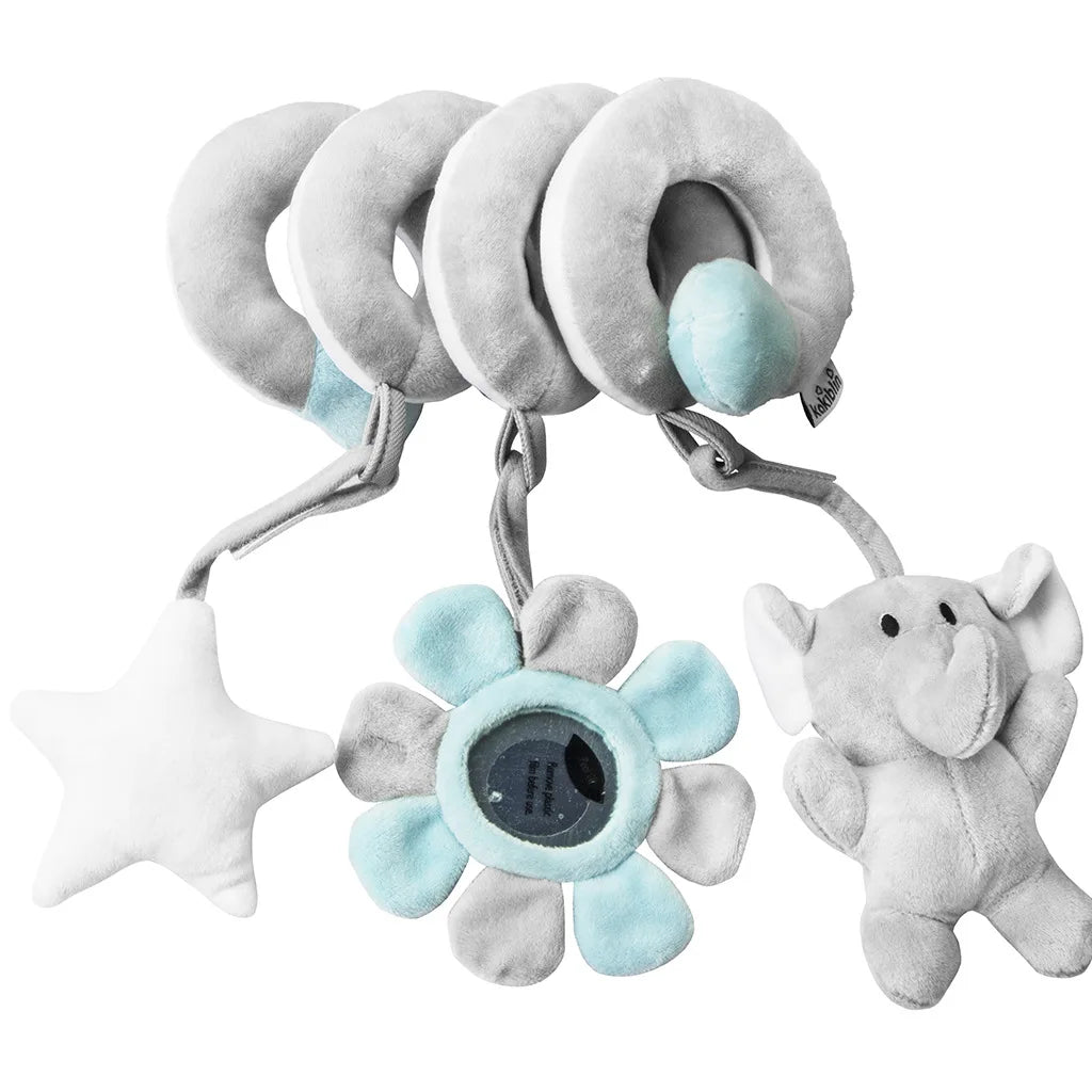 Car Seat Toys Infant Color Elephant Stroller Stretch Spiral Activity Baby Hanging Toys for Crib Mobile Newborn Sensory Toy Gifts