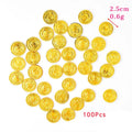 Plastic Pirate Gold Coins for Treasure Hunts & Party Favors