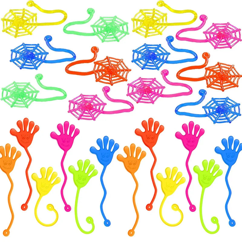 Sticky Hands & Spider Web Toys – Halloween Party Favors